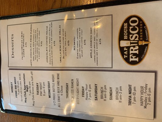 Menu photo 5 Frisco Tap House Gambrills, MD Menu photo 5 Frisco Tap House Gambrills, MD