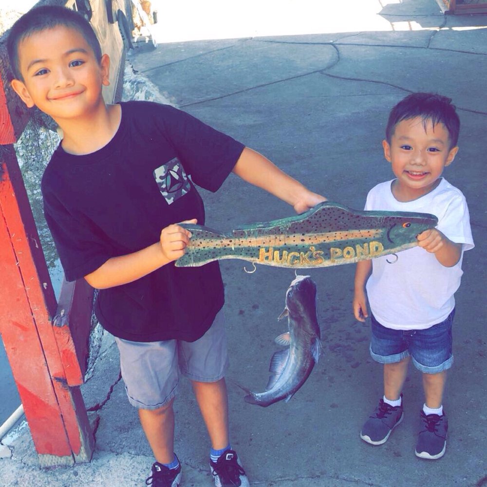 Huckleberry Pond - Happy kids! - Fishing Near Me - Anaheim, California Huckleberry Pond - Happy kids! - Fishing Near Me - Anaheim, California