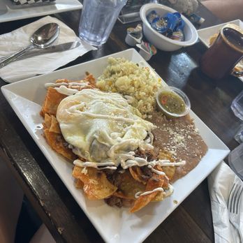 Mex Cocina Cafe - Chilaquiles la bandera with asada added - Desserts Near Me - Burbank, California