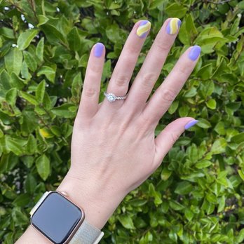 2k Nails - Going to a Laker's Game on Sunday, and got Laker colors for the occasion! Thanks Michelle! - Nail Salons Near Me - Mission Hills, California