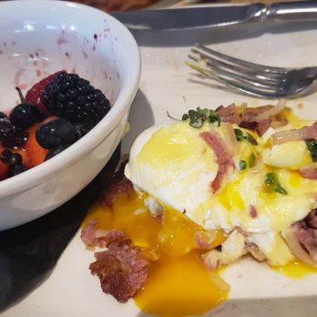 The Post - Corned beef hash and berry substitution instead of toast - halfway eaten. Eggs perfectly poached! - Comfort Food Near Me - Los Altos, California The Post - Corned beef hash and berry substitution instead of toast - halfway eaten. Eggs perfectly poached! - Comfort Food Near Me - Los Altos, California