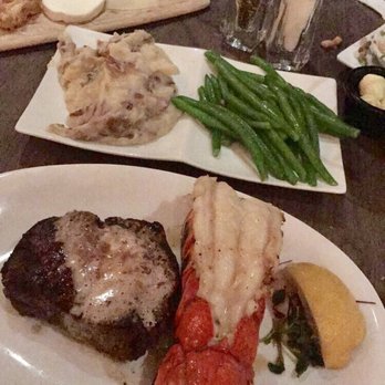 Stockholders - Filet mignon plus lobster tail. Green beans and mashed potatoes as sides. Bone-in cowboy ribeye in the far back. - Seafood Near Me - Weymouth, Massachusetts Stockholders - Filet mignon plus lobster tail. Green beans and mashed potatoes as sides. Bone-in cowboy ribeye in the far back. - Seafood Near Me - Weymouth, Massachusetts