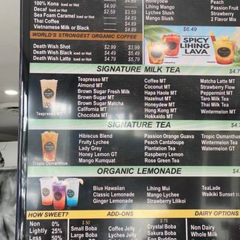 Teapresso Bar - Menu - Coffee & Tea Near Me - Honolulu, Hawaii
