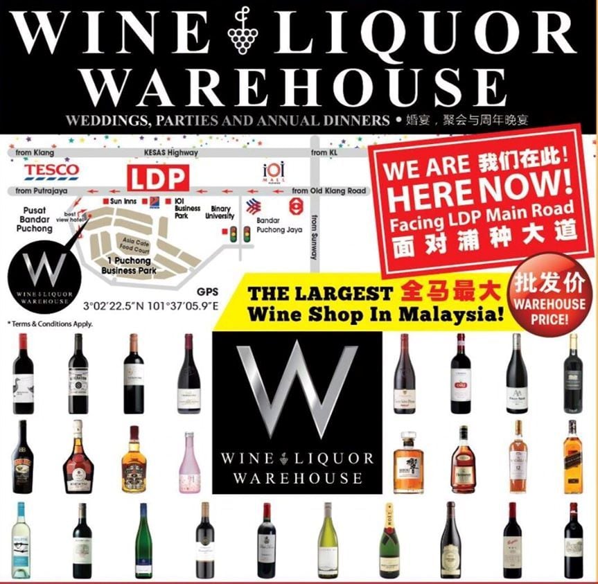 W WINE & LIQUOR WAREHOUSE PUCHONG Updated September 2024 58G, Jalan