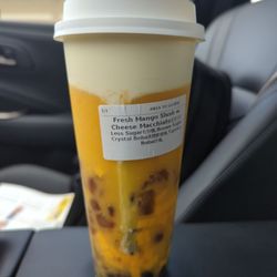 Mr Tea - Mango slush with cheese macchiato - worth $10!