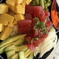 Hokkaido - Poke Bowl. Not drowned in any sauces, and probably the heftiest item on the menu. Would've liked a smaller rice ratio though.