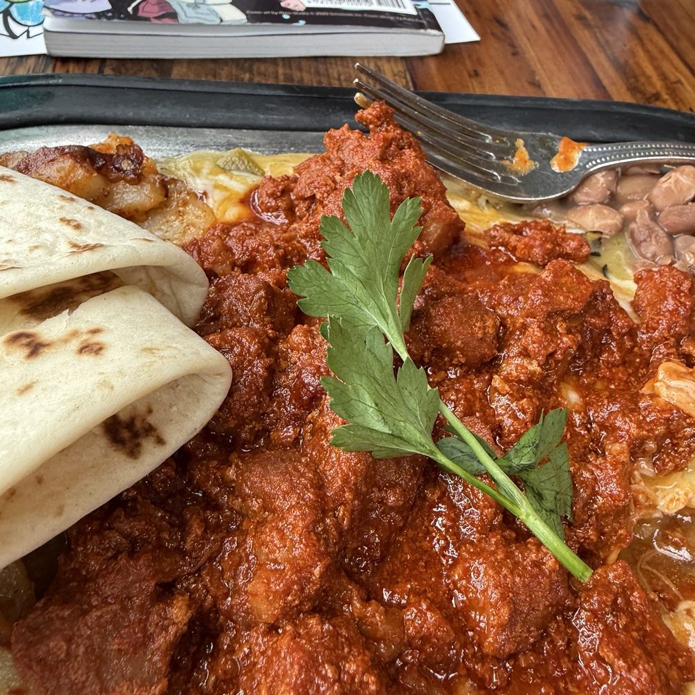 The Pantry Rio - Huevos rancheros con carne adovado - New Mexican Cuisine Near Me - Santa Fe, New Mexico The Pantry Rio - Huevos rancheros con carne adovado - New Mexican Cuisine Near Me - Santa Fe, New Mexico