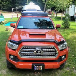 Proudly displaying the veteran's airstream sticker on our truck. The delicious coffee is served with a smile.