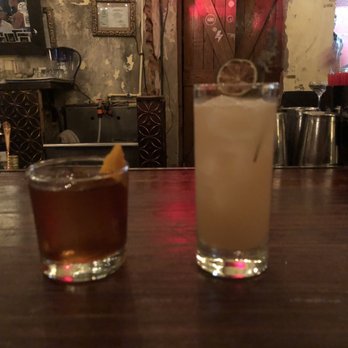 La Factoría - Spiced Old Fashioned & Lavender Mule - Cocktail Bars Near Me - San Juan, Puerto Rico