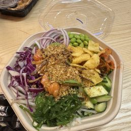 Custom poke with salmon