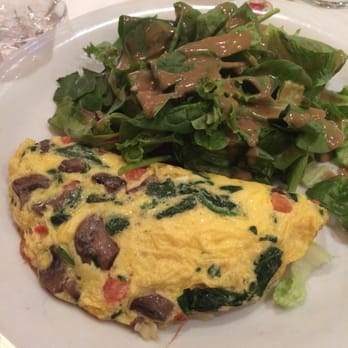 B Cafe - Spinach omelet with greens - Bars Near Me - New York, New York