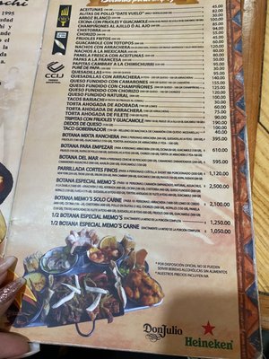 Menu photo 2 Casa Bariachi Guadalajara, JAL