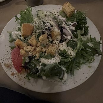 Fried Green Tomatoes - Salad but with ranch dressing! Due to my preference I give it a 6/10 - Steakhouses Near Me - Galena, Illinois Fried Green Tomatoes - Salad but with ranch dressing! Due to my preference I give it a 6/10 - Steakhouses Near Me - Galena, Illinois
