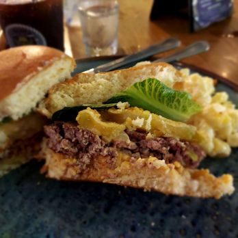 Snooky's Oceanfront - This pimento cheese and fried green tomato burger...delish! - Seafood Near Me - North Myrtle Beach, South Carolina Snooky's Oceanfront - This pimento cheese and fried green tomato burger...delish! - Seafood Near Me - North Myrtle Beach, South Carolina