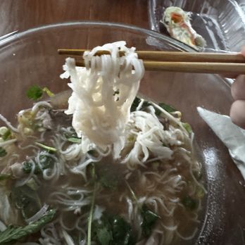 Bun Belly - Noodles sticking together in barely warm broth - Vietnamese Near Me - Austin, Texas
