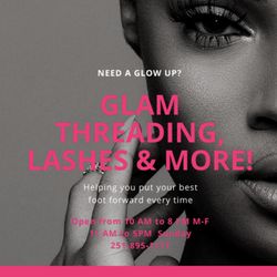 Glam Threading And Lashes