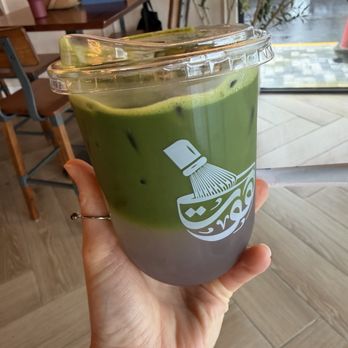 Haute Coffee University - Custom regular matcha with lavender lemonade base - Coffee & Tea Near Me - Davie, Florida Haute Coffee University - Custom regular matcha with lavender lemonade base - Coffee & Tea Near Me - Davie, Florida