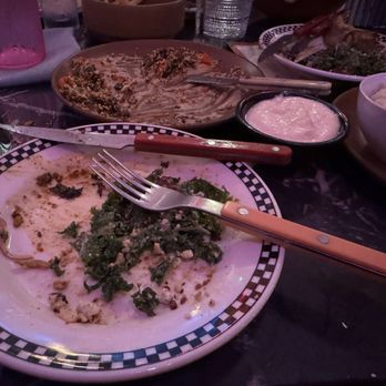 Hungry Eyes - Eggplant dip, kale salad, - Turkish Near Me - New Orleans, Louisiana Hungry Eyes - Eggplant dip, kale salad, - Turkish Near Me - New Orleans, Louisiana