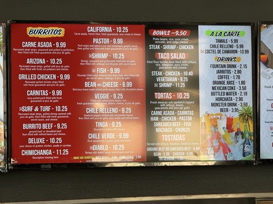 Menu photo 2 Oscar's Tacos Shop - Tempe Tempe, AZ