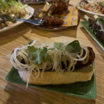 Ma Der Lao Kitchen - Lao Sausage Hot Dog // ig: @sandyeatslocal - Laotian Near Me - Oklahoma City, Oklahoma Ma Der Lao Kitchen - Lao Sausage Hot Dog // ig: @sandyeatslocal - Laotian Near Me - Oklahoma City, Oklahoma