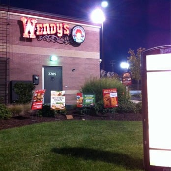 Wendy's - the front of the restaurant at night - Burgers Near Me - Greensboro, North Carolina