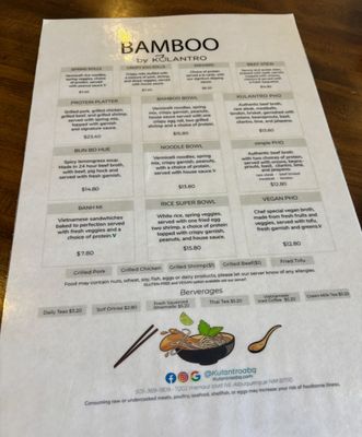 Menu photo 1 Bamboo by Kulantro Albuquerque, NM