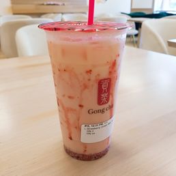 Strawberry Green Milk Tea