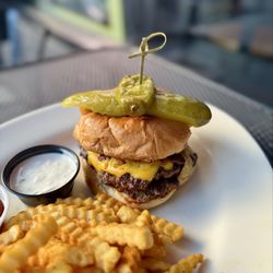 Signature double smash burger