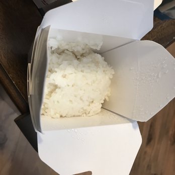 Hi Pot - Order a take out and that's the portion of their rice. Not even half of the box. I assume that the owner really knows how to do business. - Szechuan Near Me - Cupertino, California