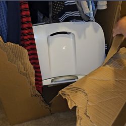 A-1-A Atlantic Moving & Storage - A wardrobe box with a hamper jammed in.
