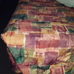 Oak Tree Inn - Ugly, cheap sheets. King bed. Not like on the website shows.