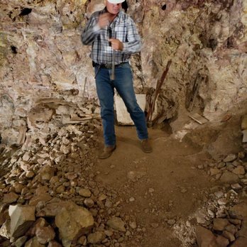 Good Enough Mine Tour - Forrest showing a star nail - Historical Tours Near Me - Tombstone, Arizona