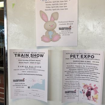 New Baltimore Trade Center - Kids will love seeing the Easter bunny and train shows - Flea Markets Near Me - New Baltimore, Michigan New Baltimore Trade Center - Kids will love seeing the Easter bunny and train shows - Flea Markets Near Me - New Baltimore, Michigan