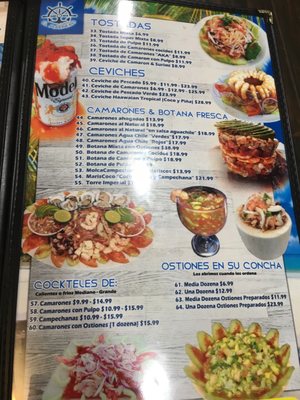 Menu photo 7 El Marinero San Antonio, TX