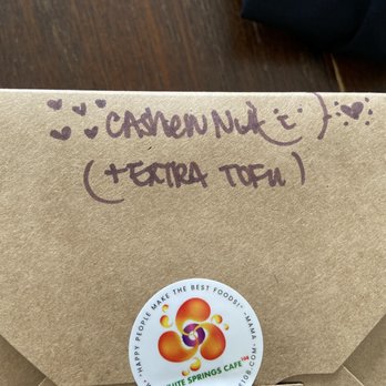 White Springs Cafe - Cute drawing on my box - Thai Near Me - Arcadia, California White Springs Cafe - Cute drawing on my box - Thai Near Me - Arcadia, California