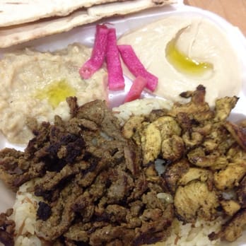 Kabab Grill Restaurant - Combination chicken and beef shwarma. Top appetizers babaganush and humus. $6 - Mediterranean Near Me - Westminster, California Kabab Grill Restaurant - Combination chicken and beef shwarma. Top appetizers babaganush and humus. $6 - Mediterranean Near Me - Westminster, California