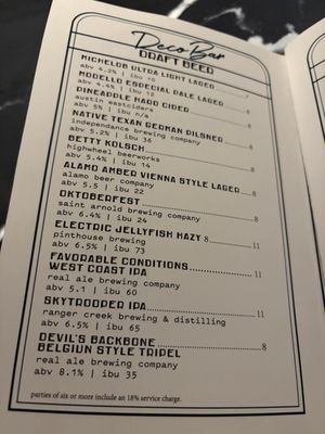 Menu photo 1 Deco Bar San Antonio, TX Menu photo 1 Deco Bar San Antonio, TX