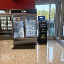 Ice bags next to entrance/exit