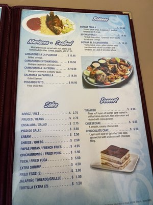 Menu photo 3 El Salvadoreño Restaurant Washington, DC, DC