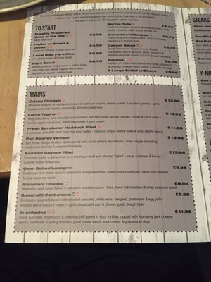 Menu photo 2 Y-Not Bar & Grill Thurso, HLD Menu photo 2 Y-Not Bar & Grill Thurso, HLD