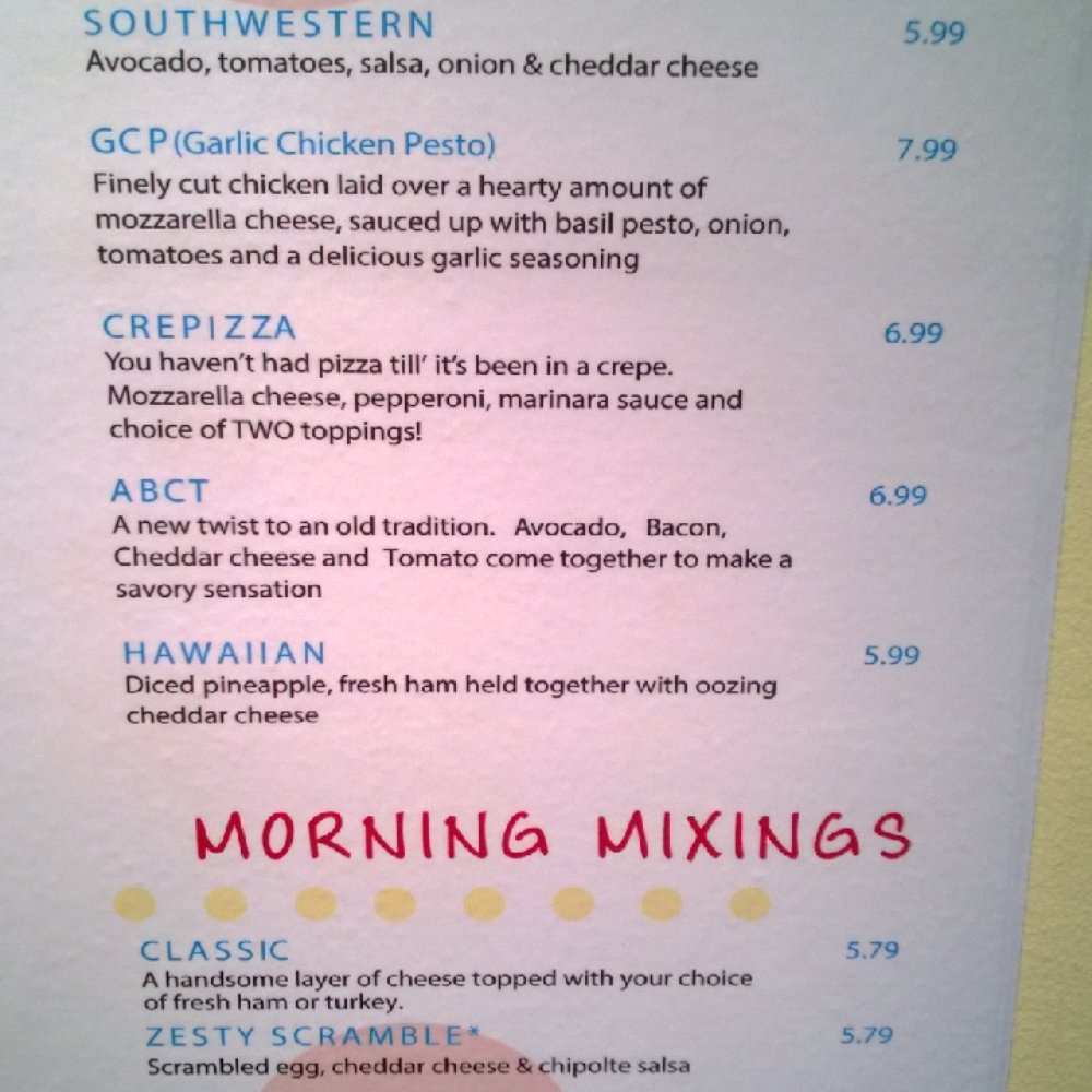 AB Crepes - Menu 1 of 2 as of Nov 3, 2013 - Creperies Near Me - Bellingham, Washington