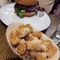 Burger and tots