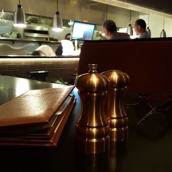 110 Grill - High level Booth Seating watching the busy Kitchen and Sports Bar - New American Near Me - Woburn, Massachusetts