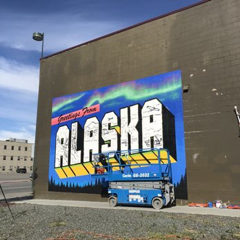 Greetings from Alaska Mural - Art Galleries Near Me Greetings from Alaska Mural - Art Galleries Near Me