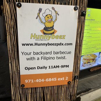 Hunny Beez - a sign for a restaurant - Filipino Near Me - Hillsboro, Oregon Hunny Beez - a sign for a restaurant - Filipino Near Me - Hillsboro, Oregon