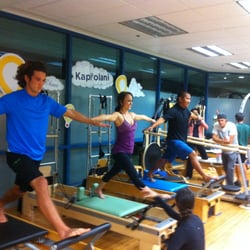 Pilates Advantage Hawaii - The reformer demonstration at the Open House showed off some advanced exercises.