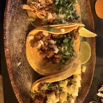 Comalli Taqueria - Trio tacos - chicken tinga , el chorizo and al pastor - Tacos Near Me - West Reading, Pennsylvania Comalli Taqueria - Trio tacos - chicken tinga , el chorizo and al pastor - Tacos Near Me - West Reading, Pennsylvania