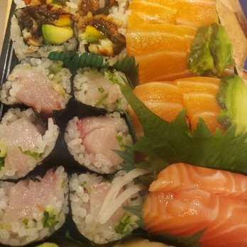 Taki Sushi - Yellowtail scallion roll, eel avocado roll, NYC roll and salmon sashimi - Sushi Bars Near Me - Denver, Colorado Taki Sushi - Yellowtail scallion roll, eel avocado roll, NYC roll and salmon sashimi - Sushi Bars Near Me - Denver, Colorado