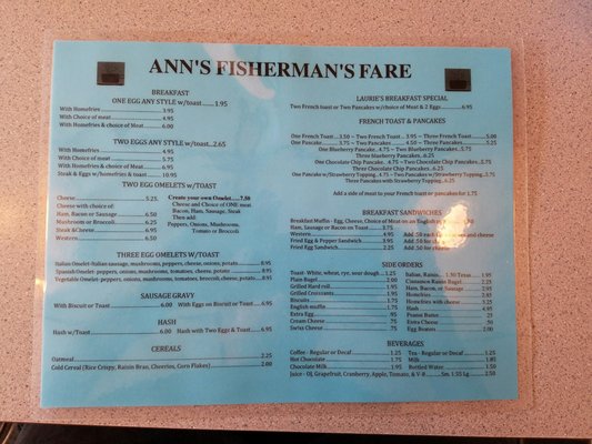 Menu photo 2 Fisherman's Fare Cape Vincent, NY Menu photo 2 Fisherman's Fare Cape Vincent, NY