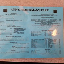 Fisherman's Fare - Front of menu